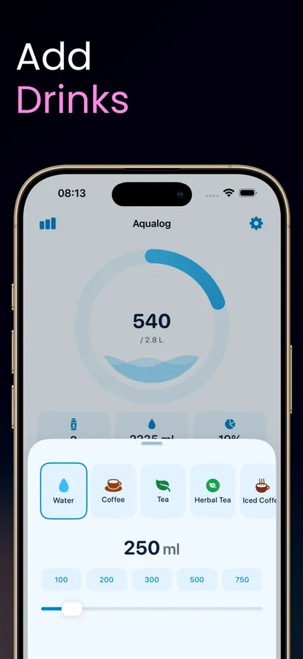 Water Tracker & Log: AquaLog screenshot 3