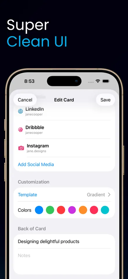 Business Card Generator QR screenshot 4