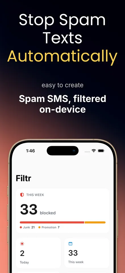 Spam SMS Blocker: Filtr screenshot 1