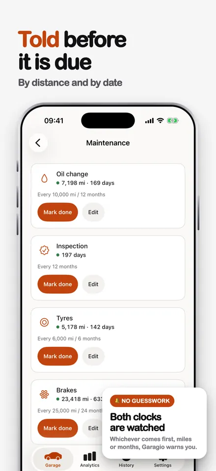 Garagio Fuel & Service Costs screenshot 4