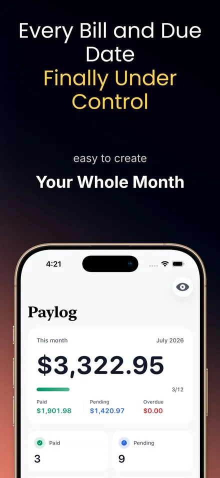 Payment Tracker: PayLog screenshot 1