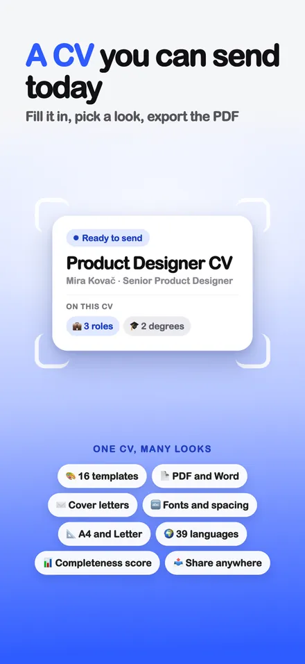 Resuma CV & Cover Letters screenshot 1