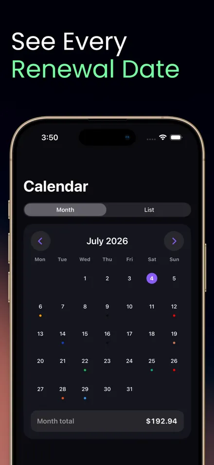 Subly Tracker: Subscriptions screenshot 2