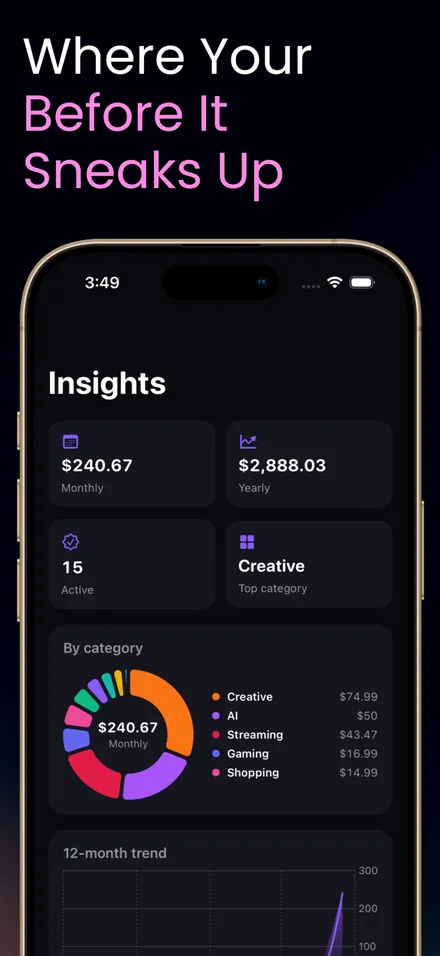 Subly Tracker: Subscriptions screenshot 3