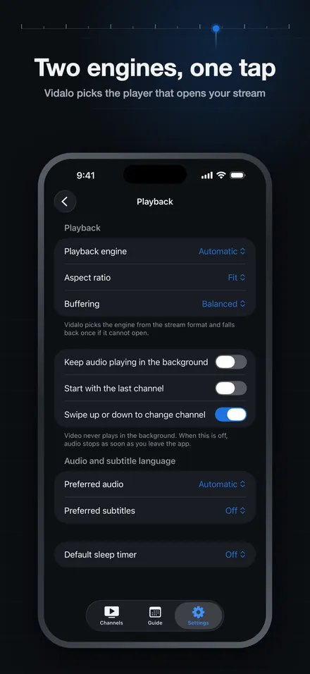 Vidalo: M3U Playlist Player screenshot 5